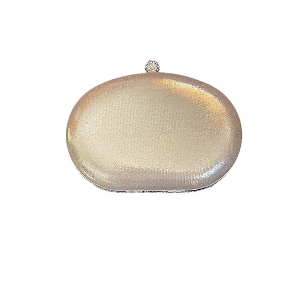 RAMLA Gold Crystal Embellished Formal Convertible Clutch Crossbody Bag - NEW - Picture 3 of 8